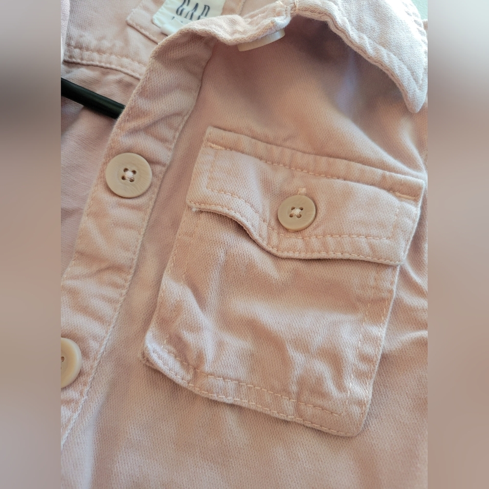 Gap Kids Size 5 Button Front Mauve Jacket - Picture 4 of 11